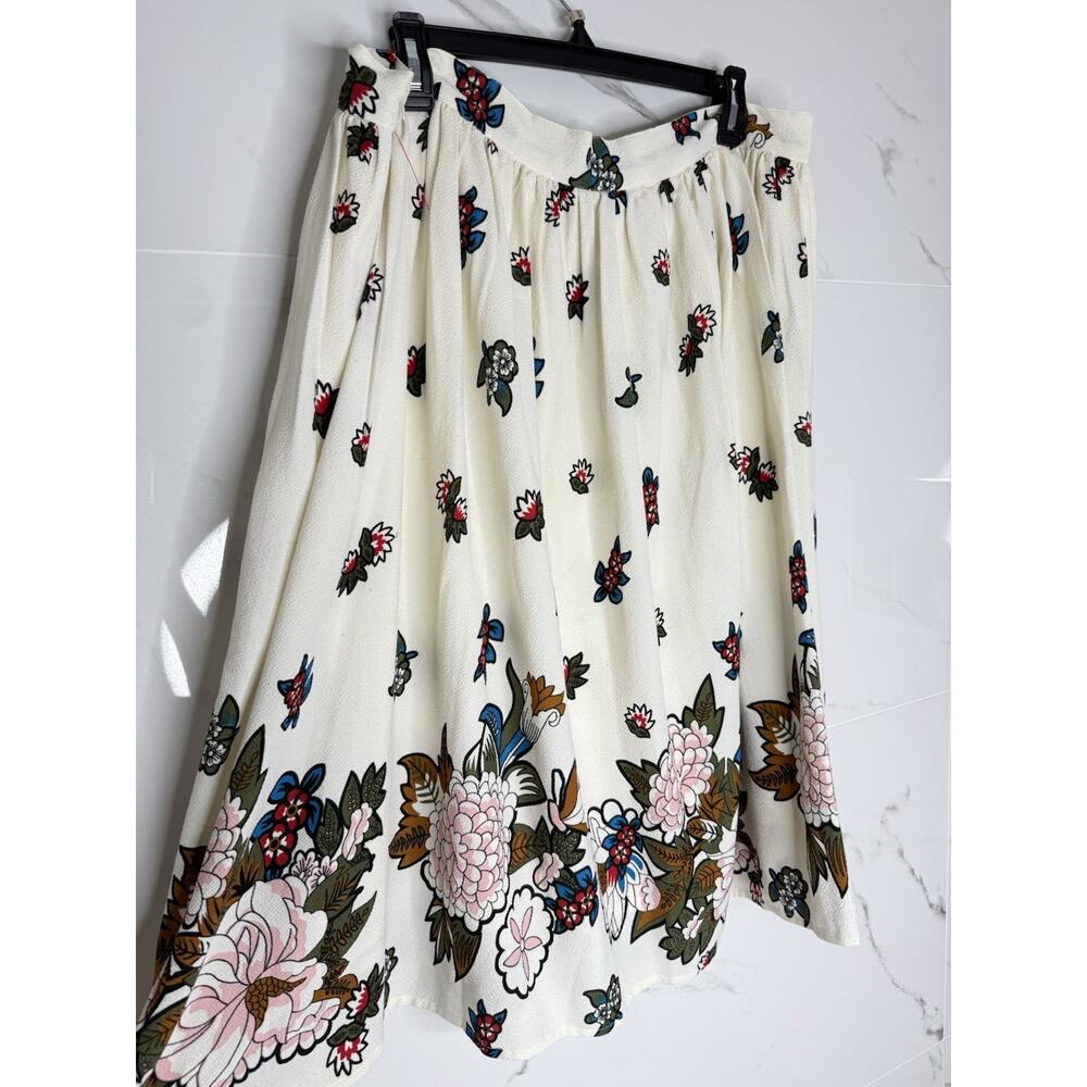 ModCloth White Floral Midi Skirt - Picture 5 of 8